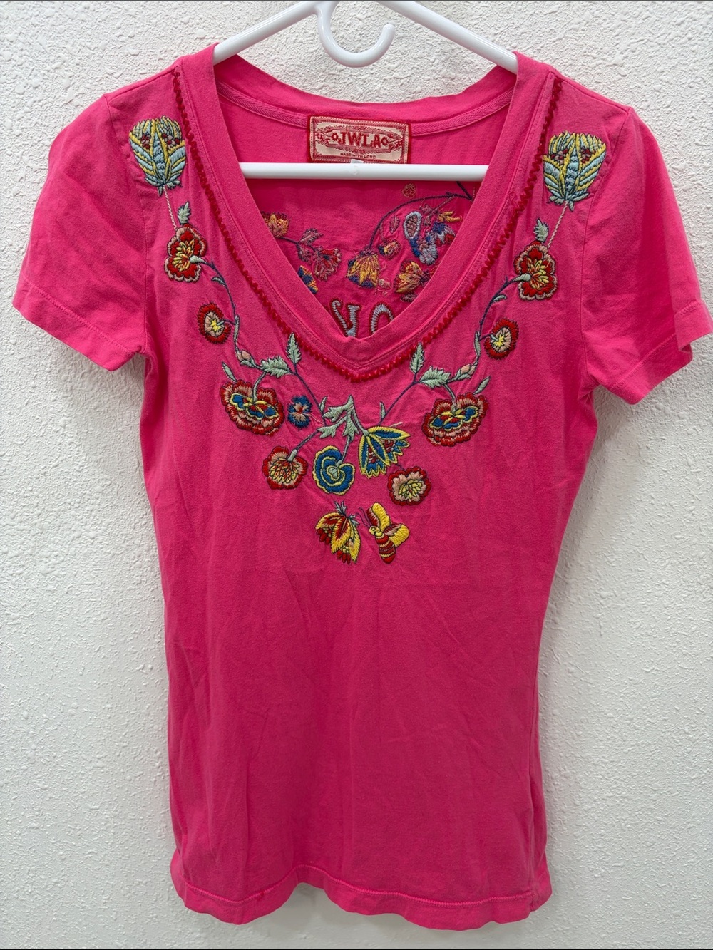 Johnny Was Embroidered V-Neck